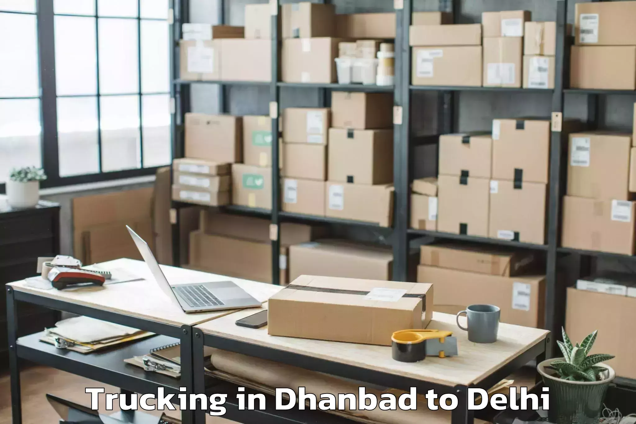 Trusted Dhanbad to Indira Gandhi International Ai Trucking